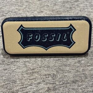 Fossil Retro Textured Watch Tin 5.5”x2.5”x0.75